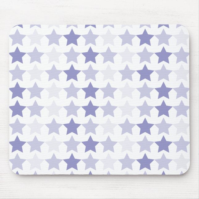 Blue Ombre Stars Mouse Pad (Front)