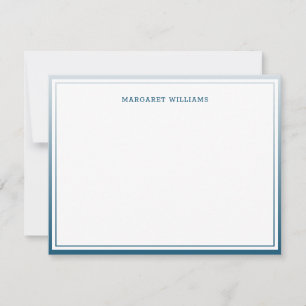 Blue Ombre Two Borders Professional Modern Card