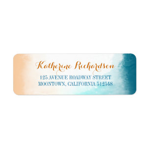 blue ombre vanilla return address labels