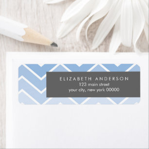 Blue Ombre Zig Zag Chevron Pattern