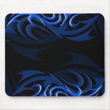 Blue on Black "Smoke" Mousepad