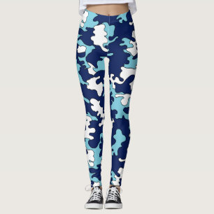 Blue on Blue Camo Leggings