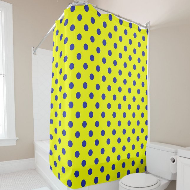 Blue On Yellow Polka Dots Pattern Design  (Creator Uploaded)