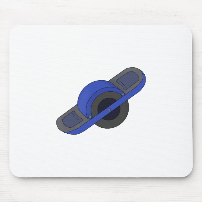 Blue One Wheel Mouse Pad (Front)