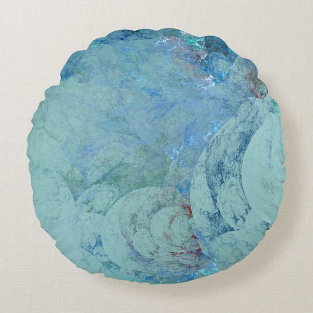 Blue Opal Abstract case for RAZR Round Pillow (Front)
