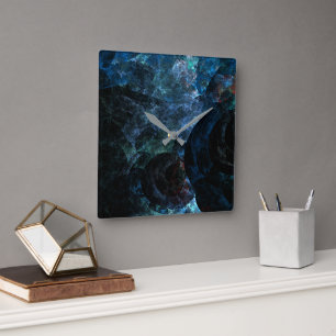 Blue Opal Abstract case for RAZR Square Wall Clock