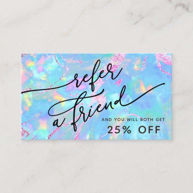 blue opal texture referral card (Front)