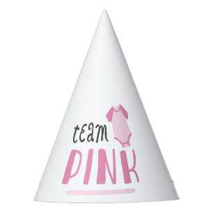 Blue or Pink Baby Gender Reveal   Team Pink Party Hat
