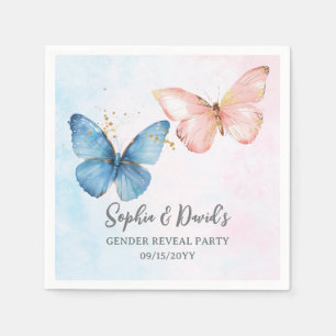 Blue or Pink Gender Reveal Baby Shower Party Napkin