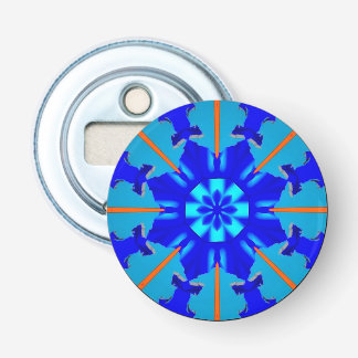 Blue Orange 3D Pattern ~  Bottle Opener