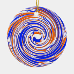 Blue Orange and White Premium Ornament