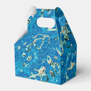 Blue Orange Black Spotted Graphic Abstraction Favor Box