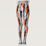 Blue Orange Brushstrokes Abstract Pattern Leggings<br><div class="desc">Make a bold statement with the Blue Orange Brushstrokes Abstract Pattern Leggings. Featuring a dynamic blend of blue and orange hues in an artistic brushstroke design, these leggings offer both style and comfort. Perfect for yoga, running, or casual wear, they provide flexibility and a flattering fit. Whether you're working out...</div>