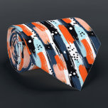 Blue Orange Brushstrokes Abstract Pattern Tie<br><div class="desc">Add a vibrant splash of colour to your wardrobe with the Blue Orange Brushstrokes Abstract Pattern Neck Tie. This bold and artistic design blends blue and orange hues in a captivating brushstroke pattern, making it the perfect accessory for a wedding, business event, or even a creative workday. Whether you're looking...</div>