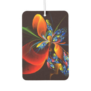 Blue Orange Floral Modern Abstract Art Pattern #03 Air Freshener