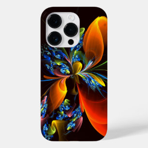 Blue Orange Floral Modern Abstract Art Pattern #03 Case-Mate iPhone 14 Pro Case