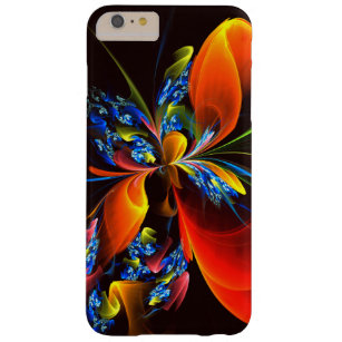 Blue Orange Floral Modern Abstract Art Pattern #03 Barely There iPhone 6 Plus Case