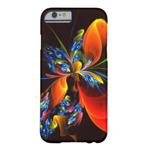 Blue Orange Floral Modern Abstract Art Pattern #03 Barely There iPhone 6 Case