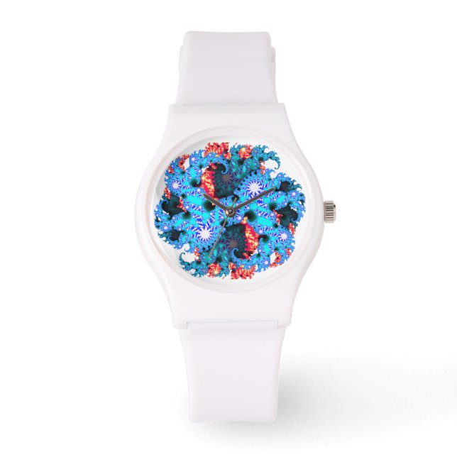 Blue orange fractal watch (Front)
