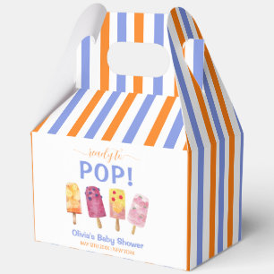Blue Orange Fruit Ice Cream Popcicle Baby Shower Favor Box
