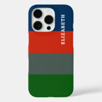 Blue Orange Green Stripes Pattern Personalized