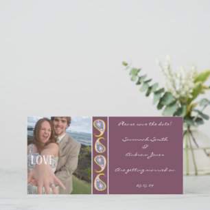 Blue & Orange Paisley Save the Date Your Photo