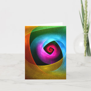 Blue Orange Pink Modern Abstract Art Pattern #24 Card
