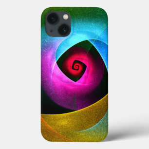 Blue Orange Pink Modern Abstract Art Pattern #24 iPhone 13 Case