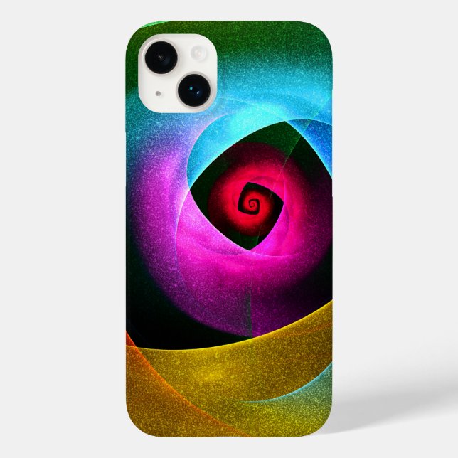 Blue Orange Pink Modern Abstract Art Pattern #24 Case-Mate iPhone Case (Back)