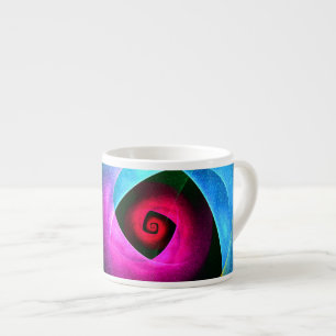 Blue Orange Pink Modern Abstract Art Pattern #24 Espresso Cup