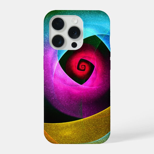 Blue Orange Pink Modern Abstract Art Pattern #24 iPhone Case (Back)