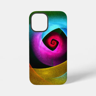Blue Orange Pink Modern Abstract Art Pattern #24 iPhone 12 Mini Case