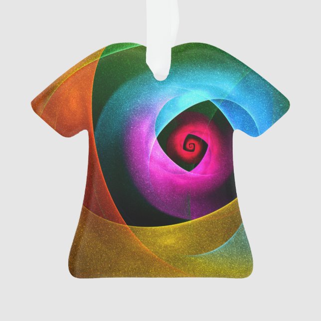 Blue Orange Pink Modern Abstract Art Pattern #24 Ornament (Front)