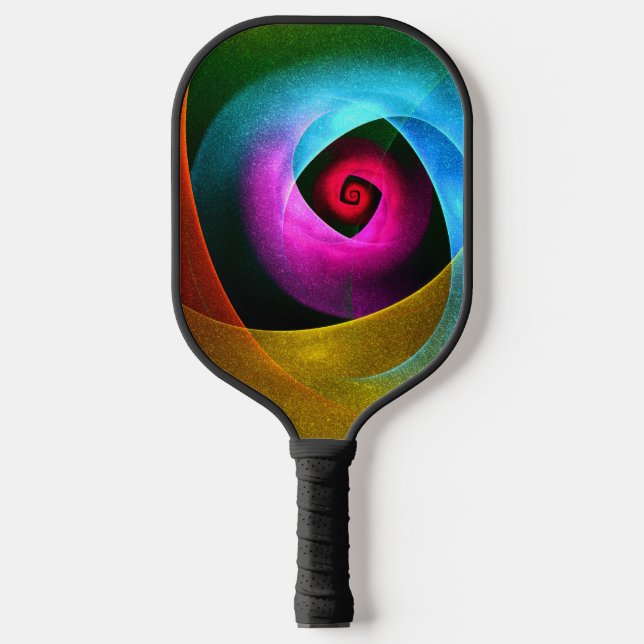 Blue Orange Pink Modern Abstract Art Pattern #24 Pickleball Paddle (Front)