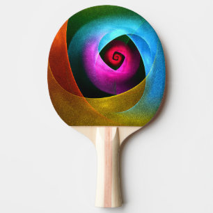 Blue Orange Pink Modern Abstract Art Pattern #24 Ping Pong Paddle