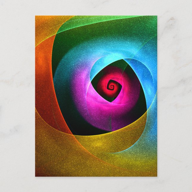 Blue Orange Pink Modern Abstract Art Pattern #24 Postcard (Front)