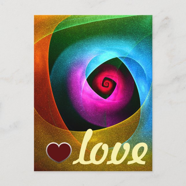 Blue Orange Pink Modern Abstract Art Pattern #24 Postcard (Front)