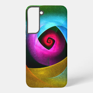 Blue Orange Pink Modern Abstract Art Pattern #24 Samsung Galaxy Case