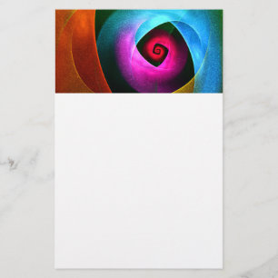 Blue Orange Pink Modern Abstract Art Pattern #24 Stationery