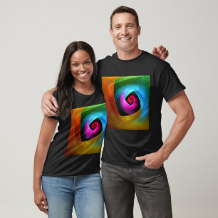 Blue Orange Pink Modern Abstract Art Pattern #24 T-Shirt