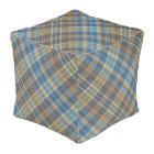 Blue orange plaid