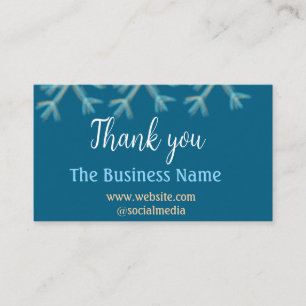 Blue orange snowflakes add business name christmas business card