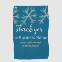 Blue orange snowflakes add business name christmas