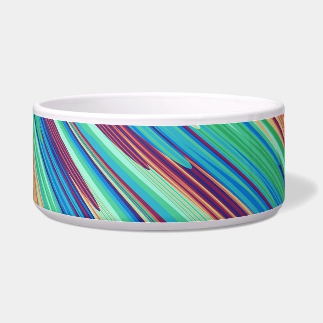 Blue Orange Teal Abstract Geometric Feathers (Front)