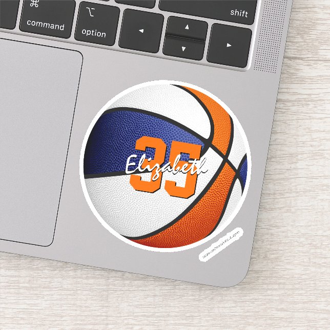 blue orange team colours kids basketball (Detail)