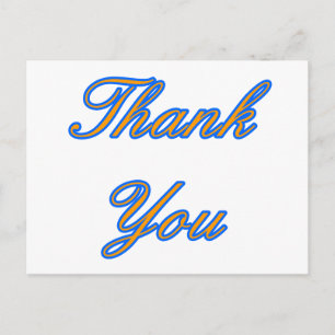 Blue Orange Thank You Design The MUSEUM Zazzle Gif Postcard