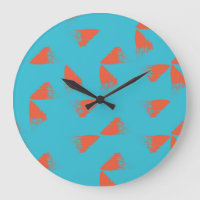 Blue, orange, vibrant, trendy geometric pattern