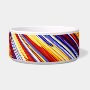 Blue Orange Yellow Abstract Geometric Feathers