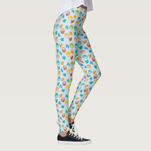 Blue Orange Yellow Green Twitter Bird Leggings
