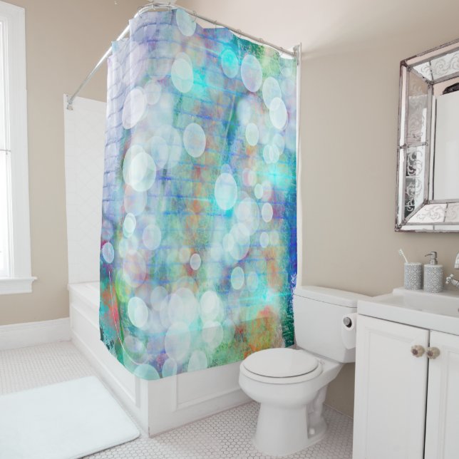 Blue, Orange, Yellow, White Abstract Art  Glass Co (In Situ)